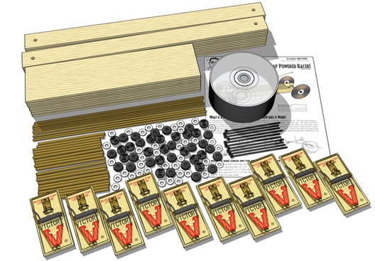 mousetrap car kit: the basic kit bulk pack