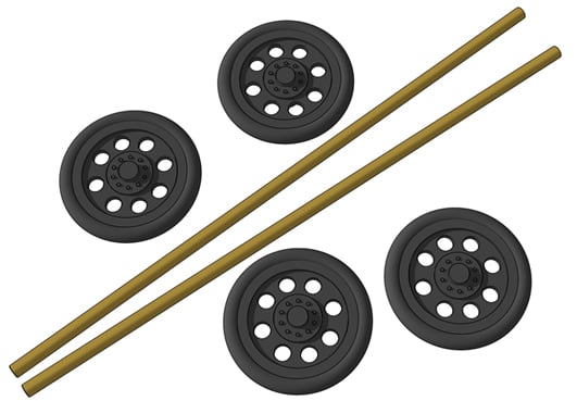 XL2 Front Wheel and Axle Set (2 pair)