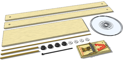 Doc Fizzix The Basic Kit: Mousetrap Powered Car (Bulk Pack of 10 Kits)